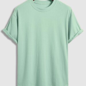 Men's solid color cotton basic round neck short-sleeved T-shirt